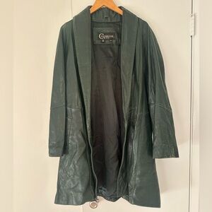 Colebrook  Women's Dark Green Leather Jacket